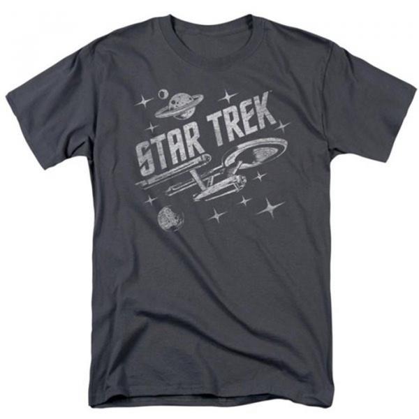 Classic Star Trek U.S.S. Enterprise NCC-1701 Through Space T-Shirt picture