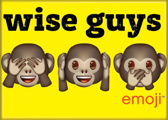 Emoji Wise Guys Art Image Refrigerator Magnet, NEW UNUSED