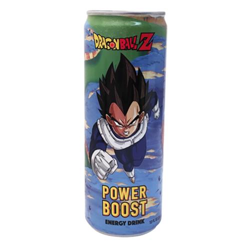 Dragon Ball Z Power Boost Energy Drink 12 oz Illustrated Cans Case of 12 SEALED