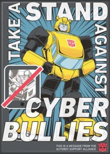 Transformers Animated TV Stand Against Cyber Bullies Image Refrigerator Magnet