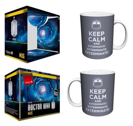 Doctor Who Keep Calm and Exterminate 11 oz. Ceramic Coffee Mug, NEW UNUSED