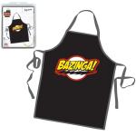 The Big bang Theory Bazinga Logo Black Adult Polyester Apron, NEW SEALED