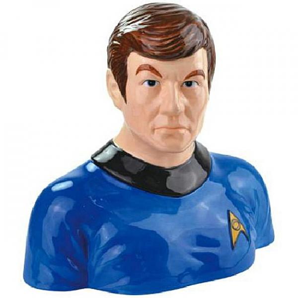 Classic Star Trek Doctor McCoy Bust Ceramic Cookie Jar 2013 NEW UNUSED SEALED picture