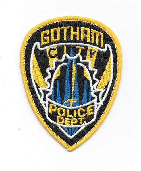 Batman Gotham Police Department Shield Logo Embroidered Patch, NEW UNUSED picture