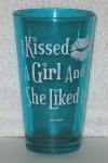 I Kissed A Girl and She Liked It Colored 16 oz Pint Glass NEW UNUSED