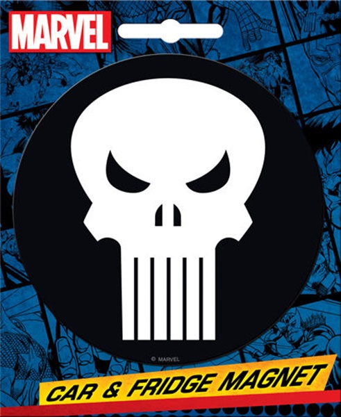 Marvel Comics The Punisher Skull Logo Die-Cut Car Magnet NEW UNUSED