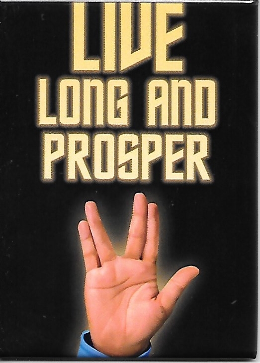 Star Trek: The Original Series Live Long and Prosper Vulcan Salute Magnet NEW