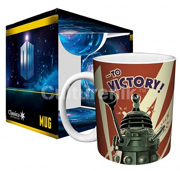 Doctor Who Dalek, To Victory Poster Image 11 oz. Ceramic Coffee Mug NEW UNUSED