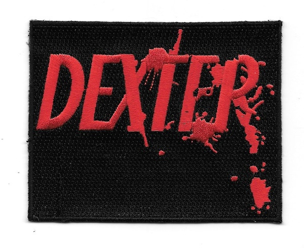 Dexter TV Series Bloody Name Logo 4" Wide Embroidered Patch NEW UNUSED picture