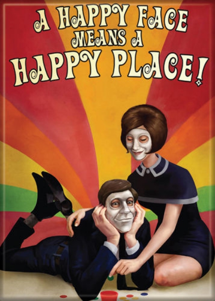 We Happy Few Video Game Happy Face Means Happy Place Refrigerator Magnet UNUSED