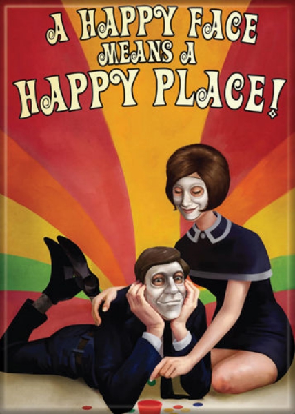 We Happy Few Video Game Happy Face Means Happy Place Refrigerator Magnet UNUSED picture