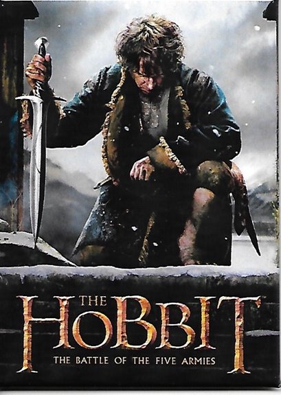 The Hobbit Bilbo Baggins Kneeling Refrigerator Magnet Lord of the Rings UNUSED picture