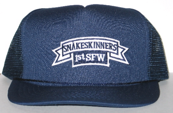 Stargate SG-1 Snakeskinners 1st SFW Logo Patch on a Blue Baseball Cap Hat
