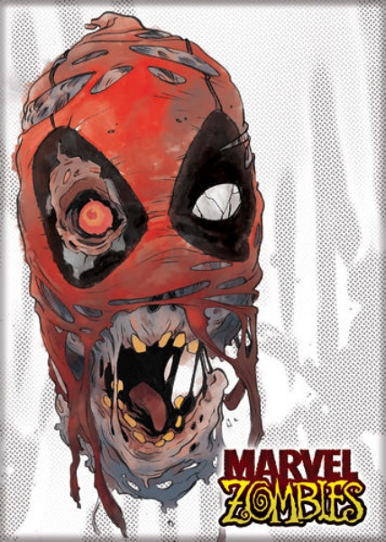Marvel Zombies Deadpool Head Art Image Refrigerator Magnet NEW UNUSED