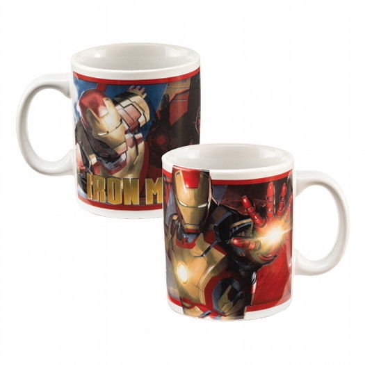 Marvel Comics Iron Man 3 Movie 12 oz Ceramic Mug Art Images and Name, NEW UNUSED picture