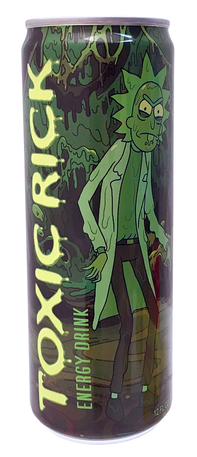 Rick and Morty TV Series Toxic Rick Energy Drink 12 oz Cans Case of 12 SEALED picture