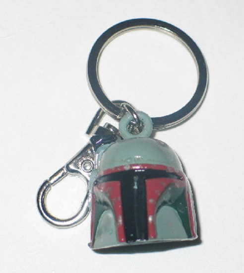 Star Wars Boba Fett Mask / Helmet Colored 3-D Key Chain NEW UNUSED picture