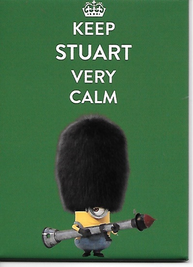 Minions Movie Keep Stuart Very Calm Stuart with Bazooka Refrigerator Magnet NEW picture