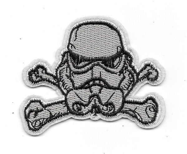 Star Wars Storm Trooper Helmet Crossed Bones Embroidered Patch Style 2 UNUSED