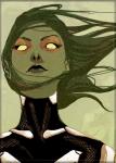 Guardians of the Galaxy Gamora Hair Blowing Art Image Refrigerator Magnet NEW