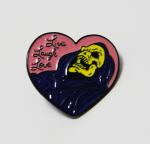 Masters of The Universe Skeletor Face Meme In Heart Metal Enamel Pin NEW UNUSED