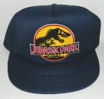 Jurassic Park Movie Logo Embroidered Patch o/a Black Baseball Cap Hat NEW UNWORN