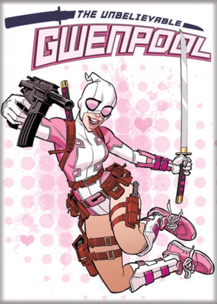 Marvel Comics Unbelievable Gwenpool Gwen Stacy as Spider Woman Fridge Magnet NEW