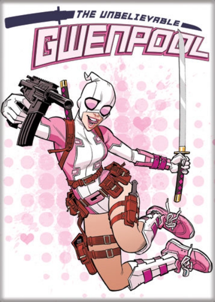 Marvel Comics Unbelievable Gwenpool Gwen Stacy as Spider Woman Fridge Magnet NEW picture