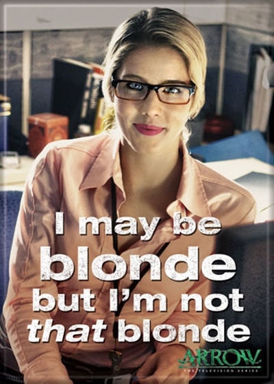 DC Comics Arrow TV Series Felicity Not That Blonde Photo Refrigerator Magnet NEW