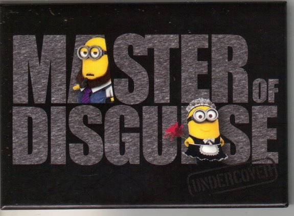 Despicable Me Movie Minion Mark Master of Disguise Refrigerator Magnet, NEW