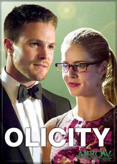 DC Comics Arrow TV Series Oliver/Felicity Olicity Photo Refrigerator Magnet, NEW