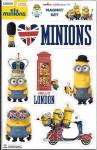 Minions Movie British Invasion 6 Piece Carded Peel-Off Magnet Set NEW UNUSED