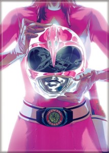 Mighty Morphin Power Rangers Pink Ranger Holding Helmet Refrigerator Magnet NEW picture