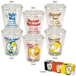 The Simpsons Beer Recipe Character Illustrated Shot Glass Set of 3 NEW UNUSED