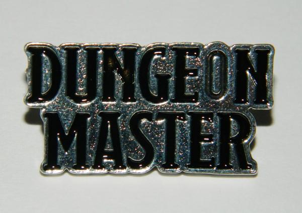 Dungeon Master Name Logo Gaming Metal Enamel Pin NEW UNUSED