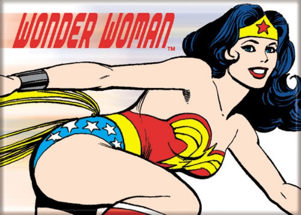 DC Comics Wonder Woman Running Plus Name Comic Art Image Refrigerator Magnet NEW