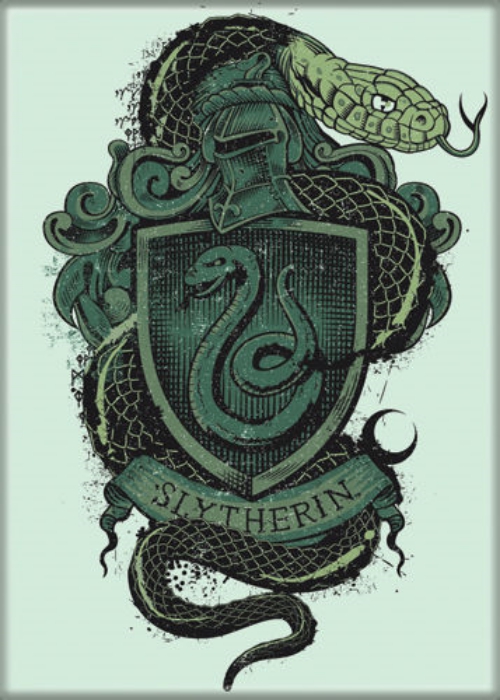 Harry Potter House of Slytherin Alternate Logo Crest Refrigerator Magnet UNUSED