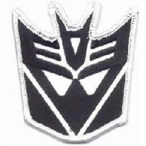 Transformers Decepticon Logo Black Face Embroidered Patch NEW UNUSED