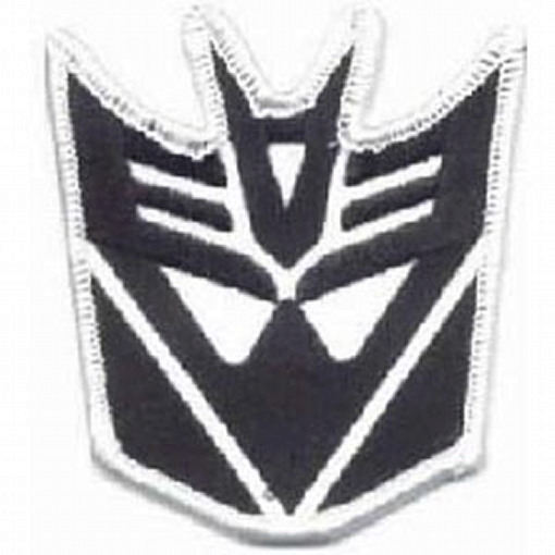 Transformers Decepticon Logo Black Face Embroidered Patch NEW UNUSED picture