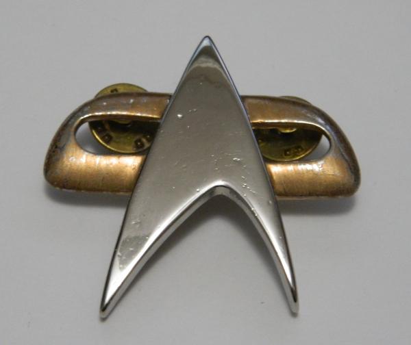 Star Trek: Voyager Full Size Chest Communicator Enamel Metal Pin Style 2 UNUSED picture