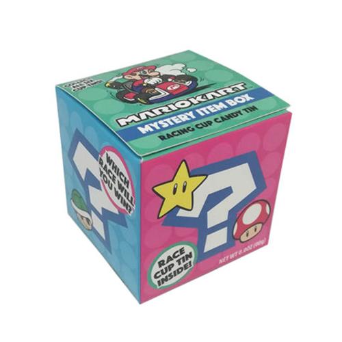 Nintendo Super Mario Brothers Mario Kart Blind Box Candy In Embossed Metal Tin picture