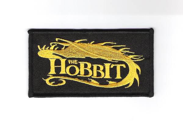 The Hobbit Dragon and Name Logo Embroidered Patch, Lord of the Rings NEW UNUSED