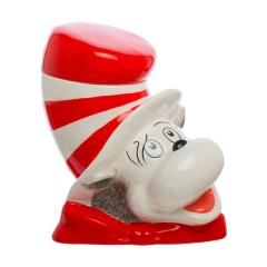 Dr. Seuss The Cat In The Hat Cat Head Sculpted Ceramic Cookie Jar NEW UNUSED picture