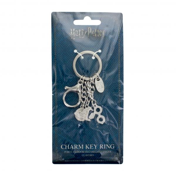 Harry Potter Hogwarts Charm Logos Metal Key Ring Key Chain NEW UNUSED