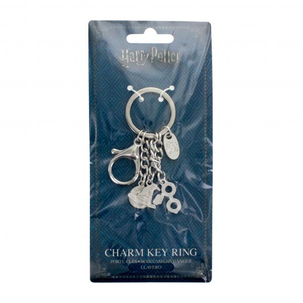 Harry Potter Hogwarts Charm Logos Metal Key Ring Key Chain NEW UNUSED picture