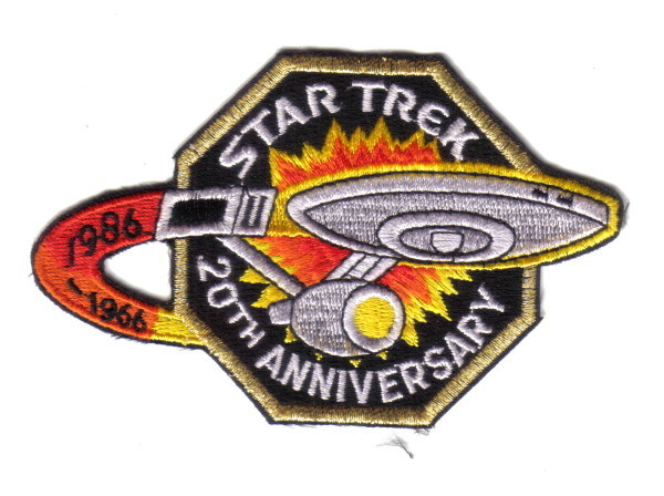 Star Trek 20th Anniversary 1966-1986 Logo Embroidered Patch NEW UNUSED
