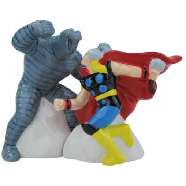 The Mighty Thor vs Destroyer Ceramic Salt and Pepper Shakers Set NEW UNUSED