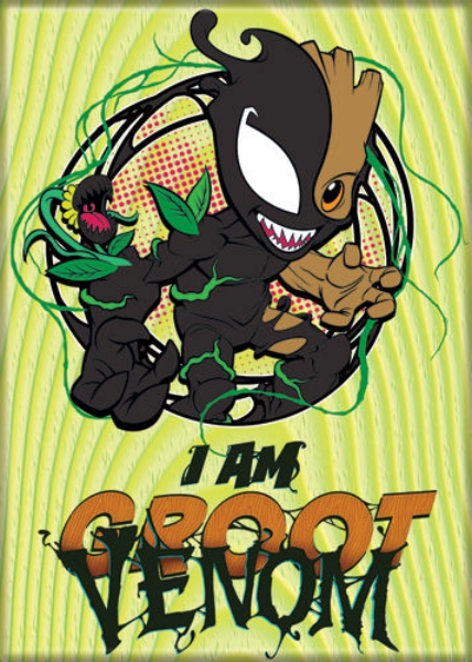 Marvel Maximum Venom I Am Groot/Venom Art Image Refrigerator Magnet NEW UNUSED picture