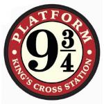 Harry Potter Hogwarts Express 9 3/4 Logo Soft Touch Round Magnet NEW UNUSED