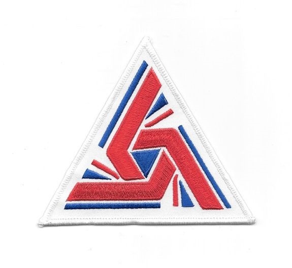 Alien Movie U.K. 700th Anniversary Triangle Flag Embroidered Patch, NEW UNUSED